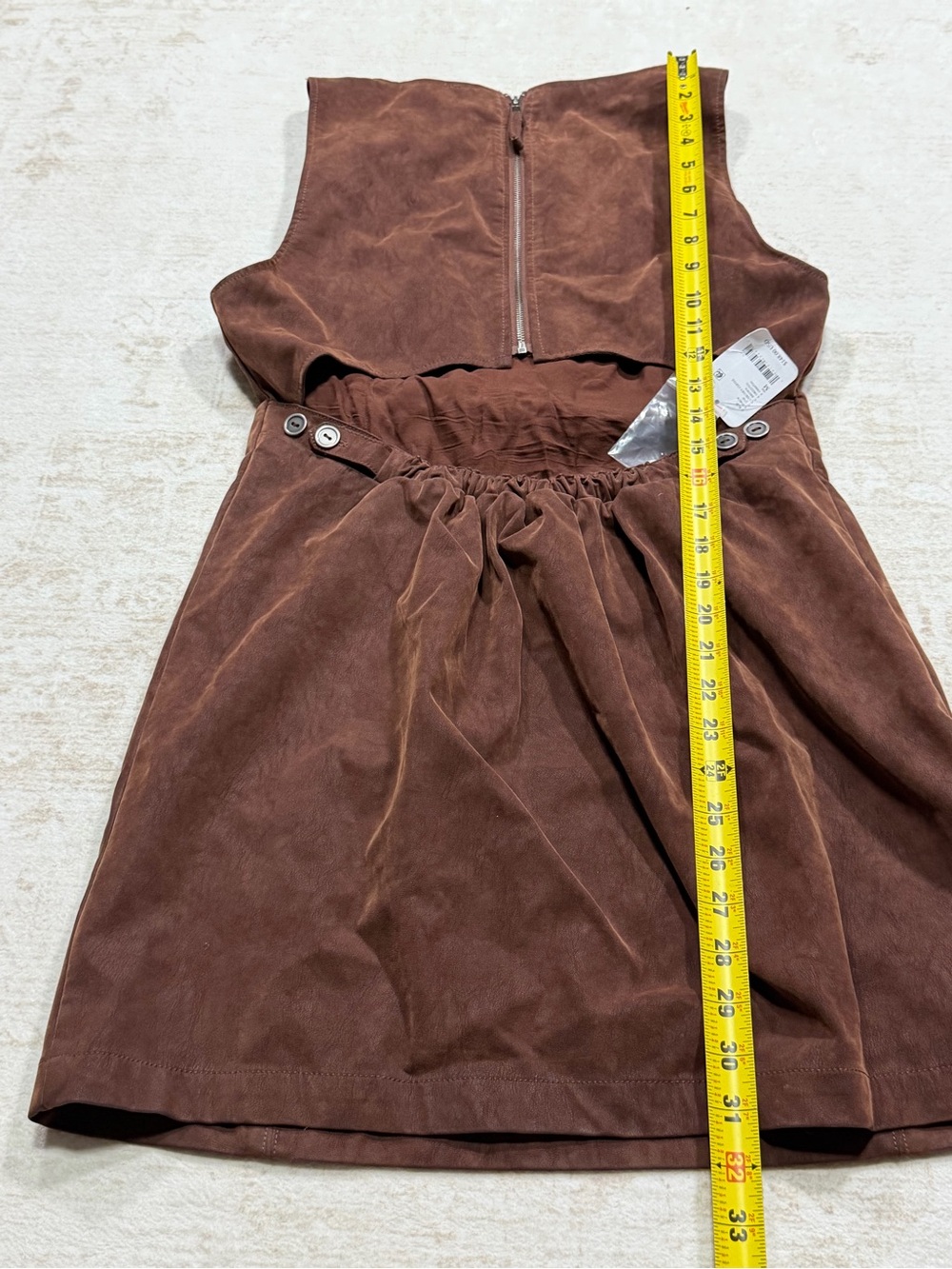 Free People Atlas Suede Mini Dress in Chicory Coffee - Picture 13 of 14